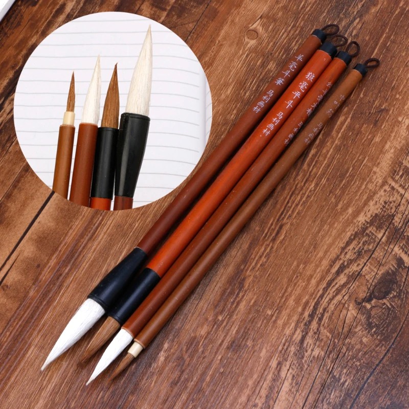 

Ongkir Gratis ya 4Pcs Chinese Painting Brushes Artist Drawing Brush For Watercolor Painting Brush