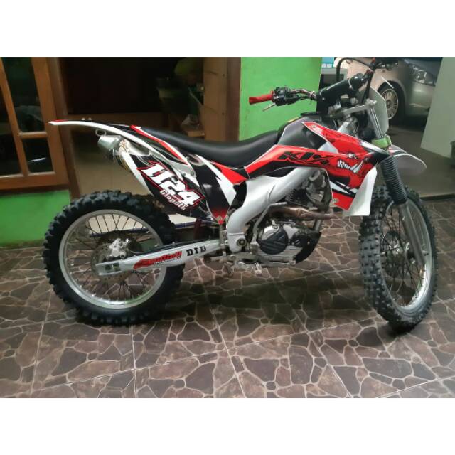 Stiker decal klx celeng red bisa untuk semua motor