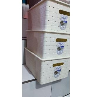 Kejutan Spesial HAWAII KERANJANG SERBAGUNA LUGANO+TUTUP HAWAII (L)9252 STORAGE BOX/KERANJANG PENYIMPANAN/BOX JUMBO/KERANJANG BASKET HAWAII