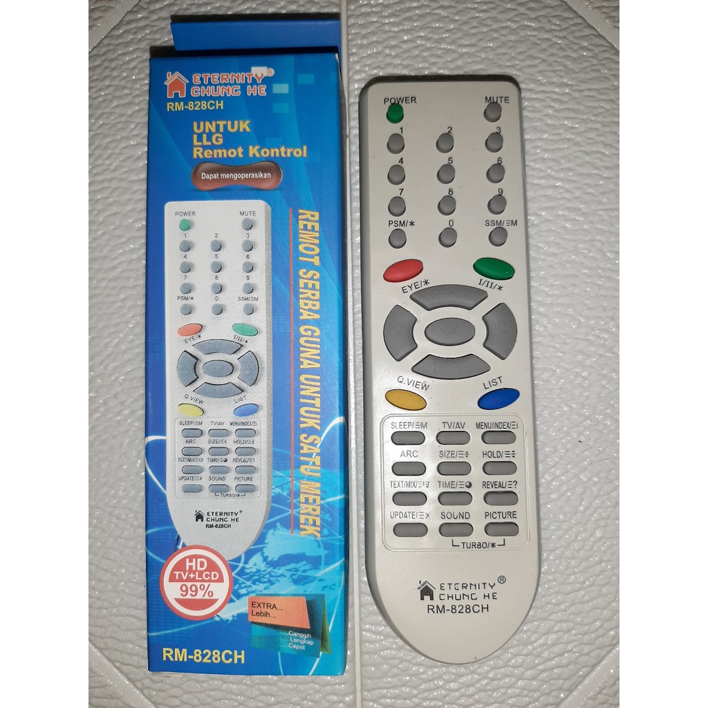 Remot Remote TV LG Tabung MULTI 828ch tanpa setting Universal