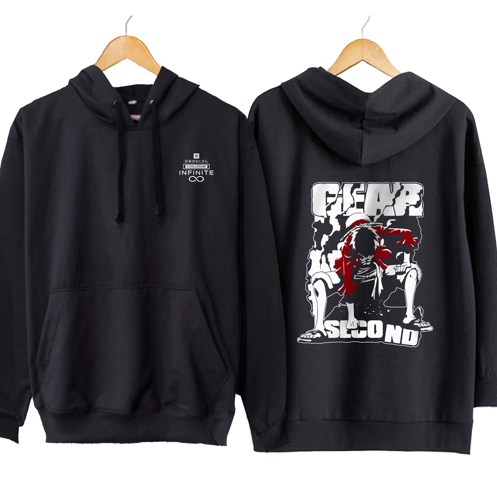Jaket hoodie jumper infinite anime LUFFY GEAR SECOND - ONE PIECE material cotton fleece