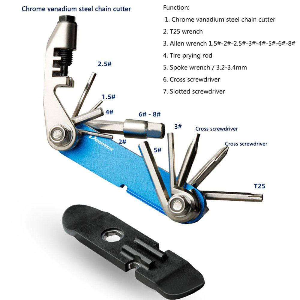 Lanfy Kombinasi Perbaikan Sepeda Tahan Lama Kualitas Tinggi Alat Sepeda Bike Repair On-board Repair Tool Allen Wrench Alat Pelepas Sekrup Sepeda Multifungsi