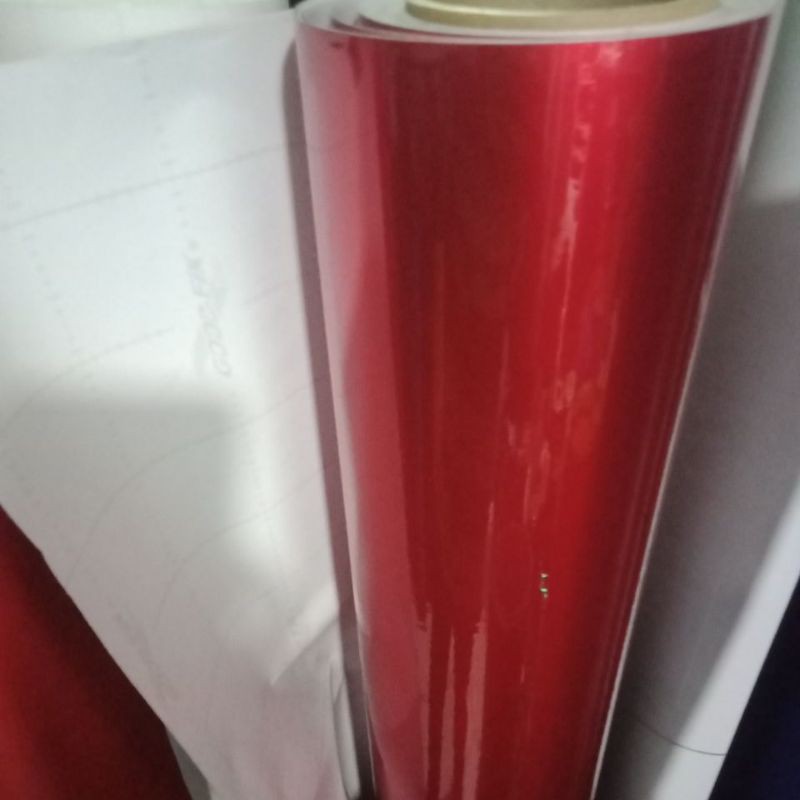 stiker/scotlet merah maroon/metalik 152cm