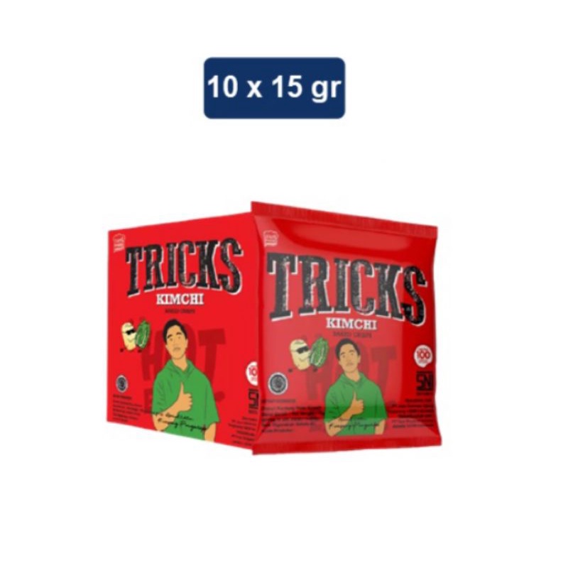 TRICKS Biskuit Kentang KIMCHI 10 x 15g (Pack) Potato Baked Crisps Chips Trick Trik