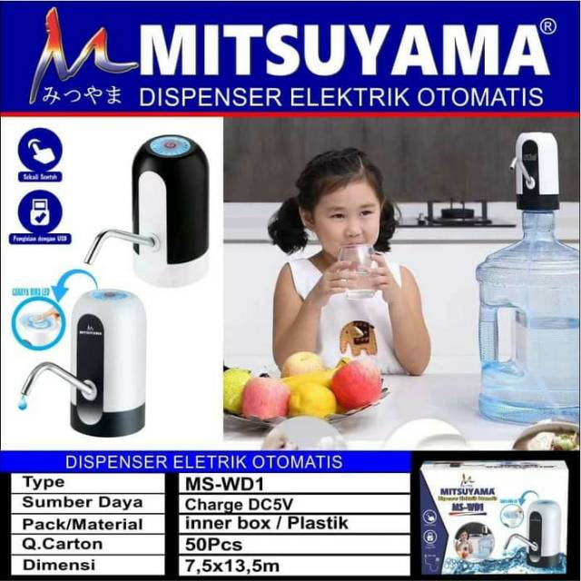 Pompa Air Elektrik Otomatis Galon / Water Pump Mitsuyama MS-WD1