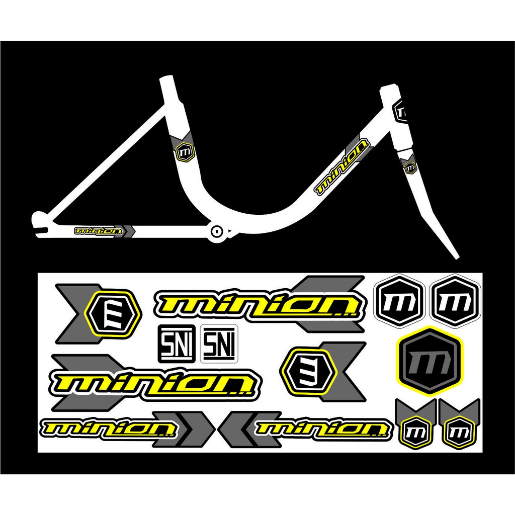 STICKER SEPEDA LIPAT MINION ALL SEPEDA