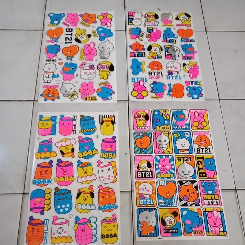 

STICKER BT21 DAN BOBA SET