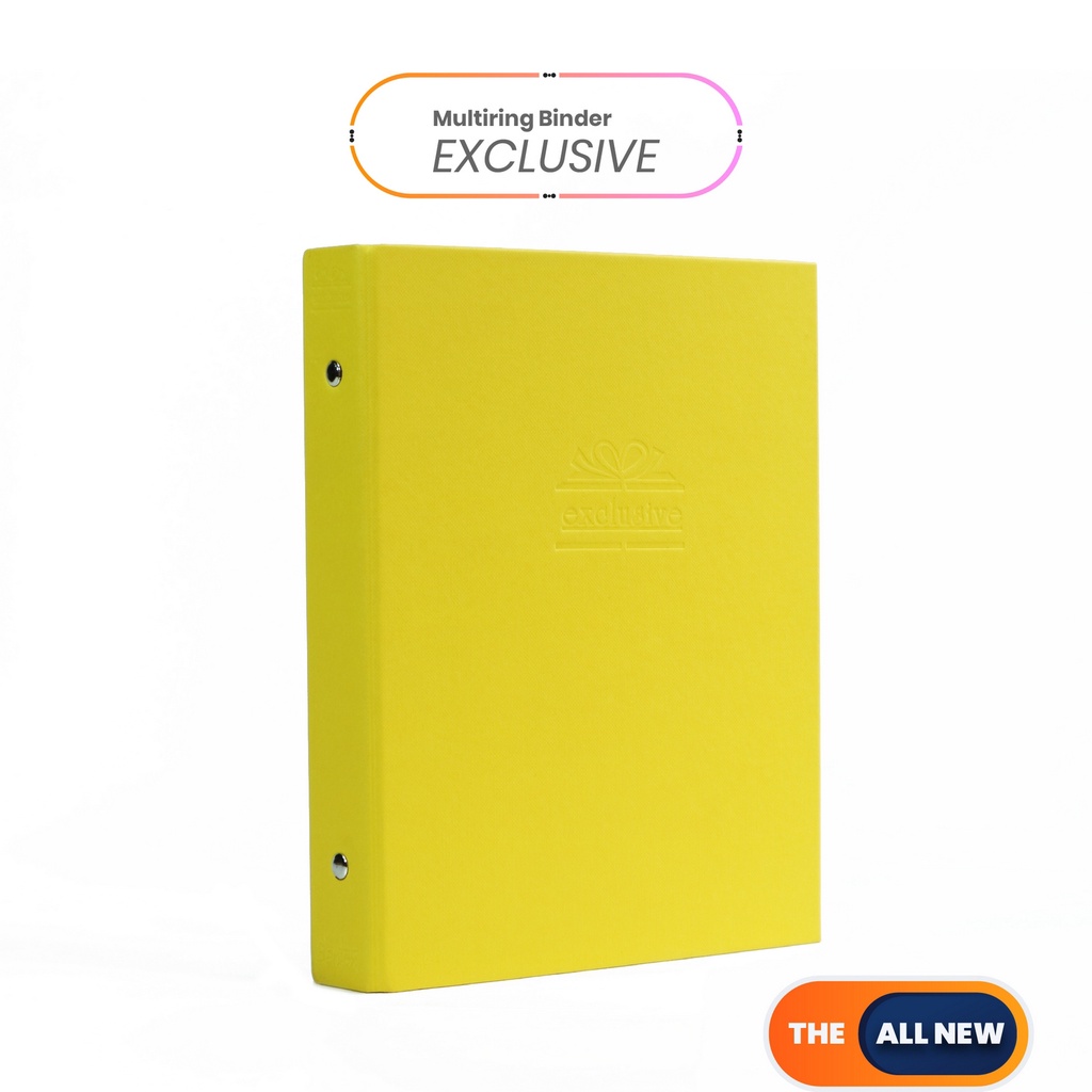 

[Zada] Bantex Exclusive Multiring Binder A5 - 20 Ring O - 25mm Yellow #1325 06
