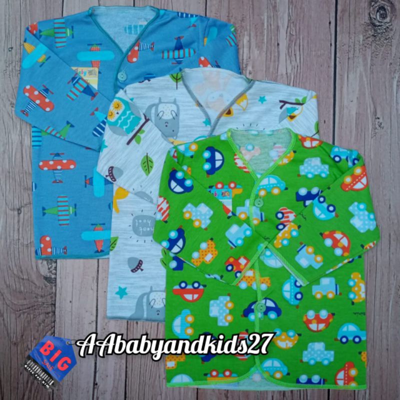 PRODUK TERBARU!!!AIRIN 3PC Baju Bayi Lengan Panjang Fullprint Warna Usia Newborn SNI HIGHT QUALITY