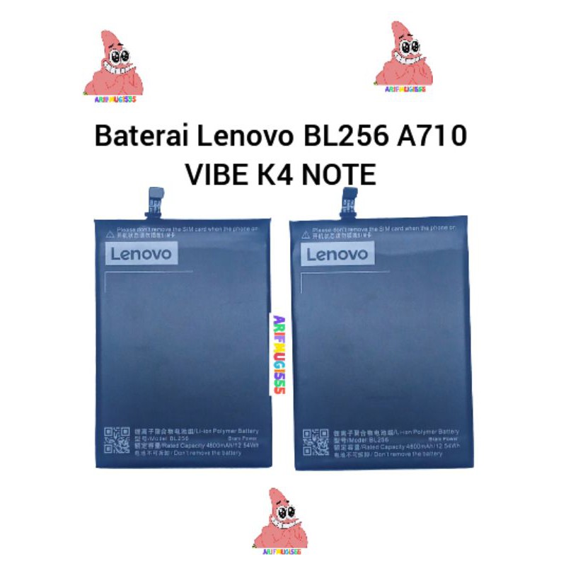 Baterai Lenovo BL256/A7010 Vibe K4 Note Original