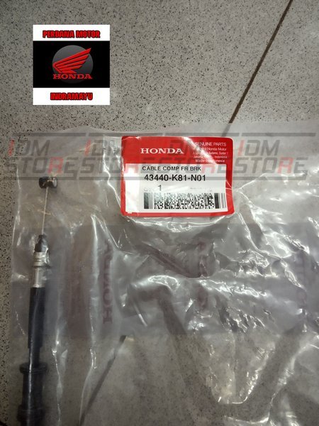 Kabel Rem CBS Pendek Beat eSP 2016 K81 Cable Comp FR Brake BeAT Fi eSP 43440K81N01 43440-K81-N01