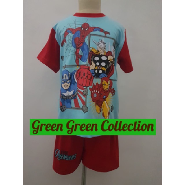 Piyama kaos anak premium Avengers New