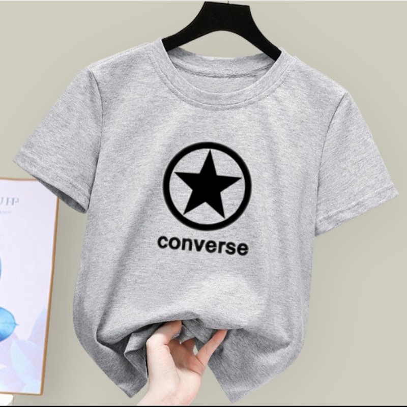 Kaos Anak Unisex Convers Star Baju Oblong Anak Atasan Anak Untuk Usia 2 Sampai 10 Tahun