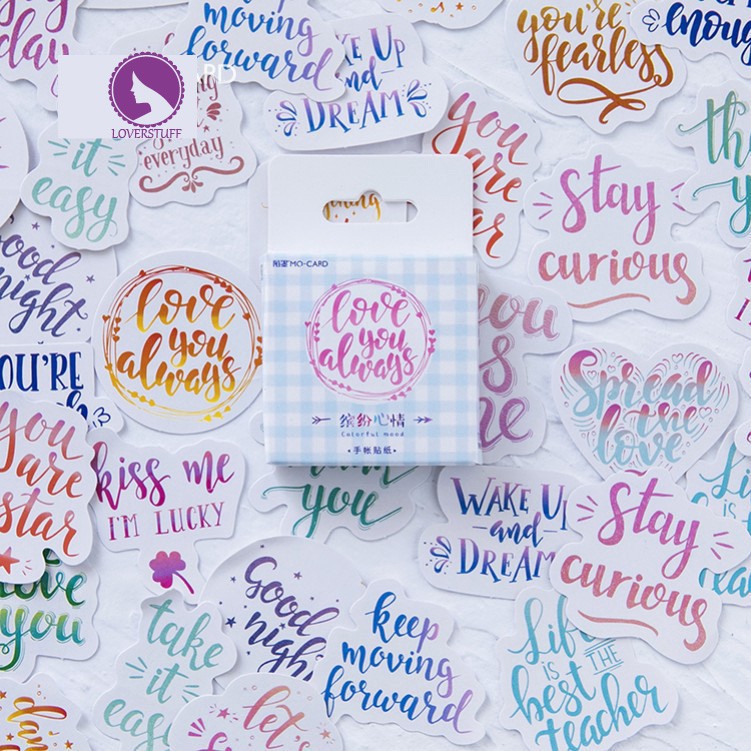

STICKER DECO INSPIRATIONAL WORDS LUCU STICKER SCRAPBOOK DIARY JOURNAL BUJO LOVERSTUFF
