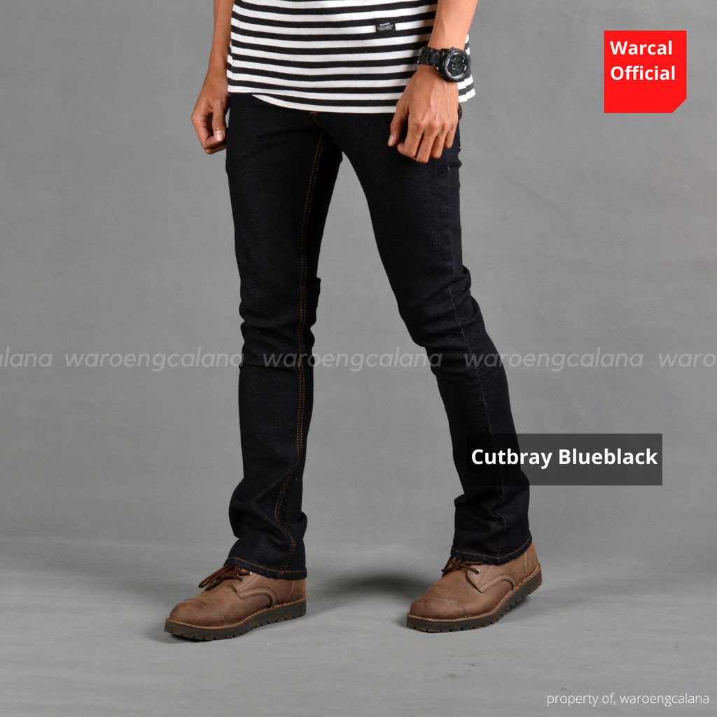 Varius Celana Cutbray Jeans Blueblack