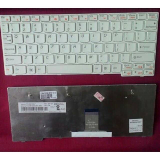 Keyboard Laptop Lenovo IdeaPad S100 S110 S205, S10-3 S10-3s Series Putih