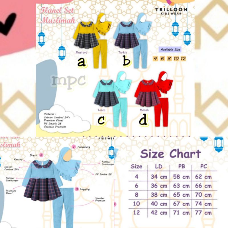 baju fanel#setelan anak perempuan bahan fanel#