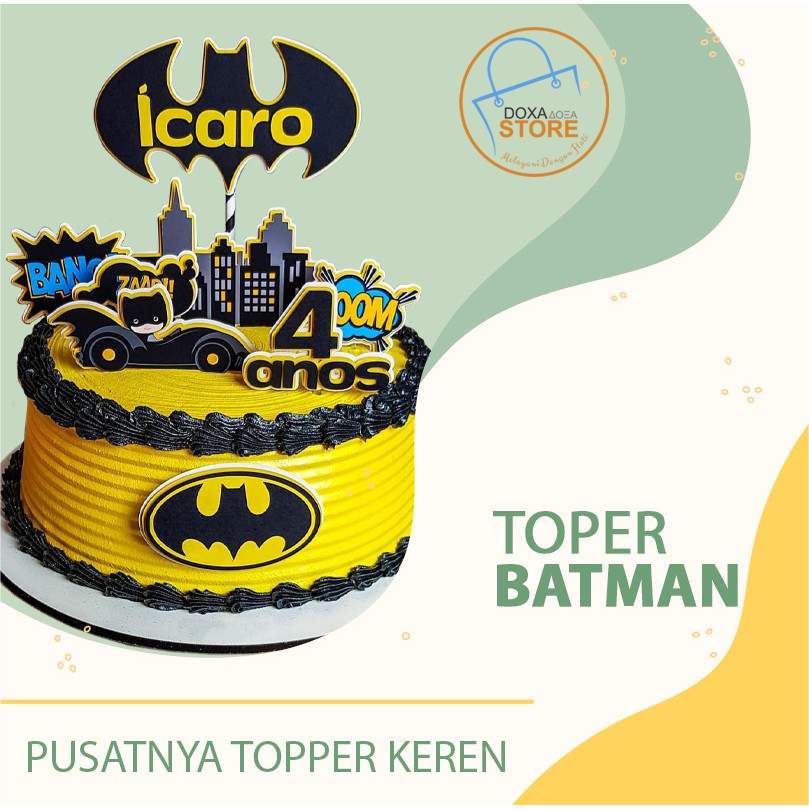 Topper Cake Happy Birthday Custom BATMAN