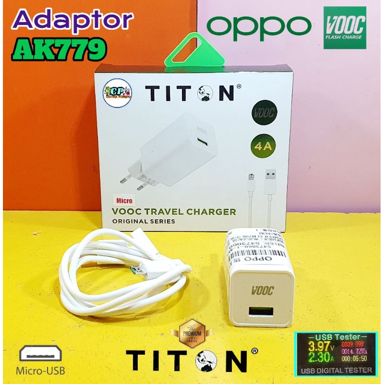 Travel Charger Oppo AK779 Vooc Titon Original