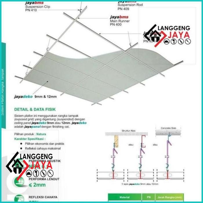 Promo Plafon Gypsum Board Jayaboard Sheetrock 9Mm Di Malang 1200Cm X Langgeng-