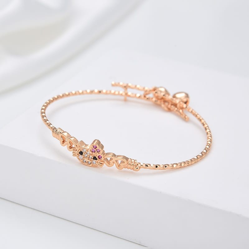 [COD]gelang tangan anak model hello kitty lucu terbaru Anti karat gelang mas anak perhiasan titanium gelang ukuran adjustable baby bangle