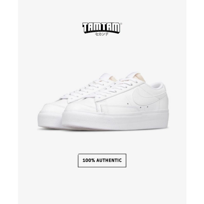 NIKE BLAZER LOW 77 PLATFORM ALL WHITE