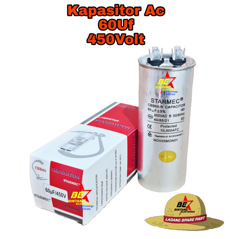 Kapasitor 60 Uf SMC Micro Capasitor 60uf Ac 450 Volt Mikro Farad