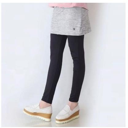 LEGING ROK WANITA OLAHRAGA HIJAB SPORT GYM SEPEDA GOWES (SET) - ABU muda