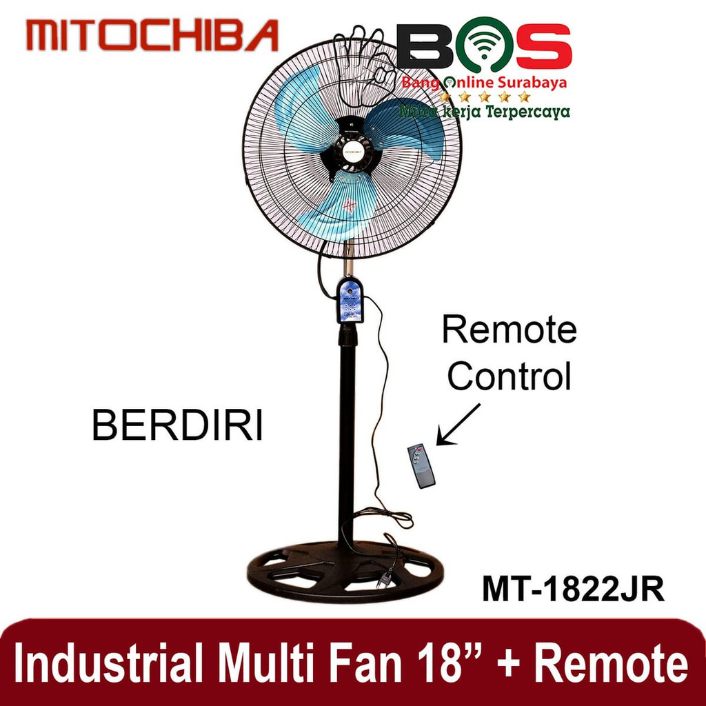 Kipas Angin Industrial Fan 3 in 1 MT 1822 JR/SR MT-1822JR/SR dengan Remote