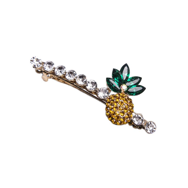 Siy Jepit Rambut Bentuk Nanas Dengan Berlian Imitasi Untuk Wanita