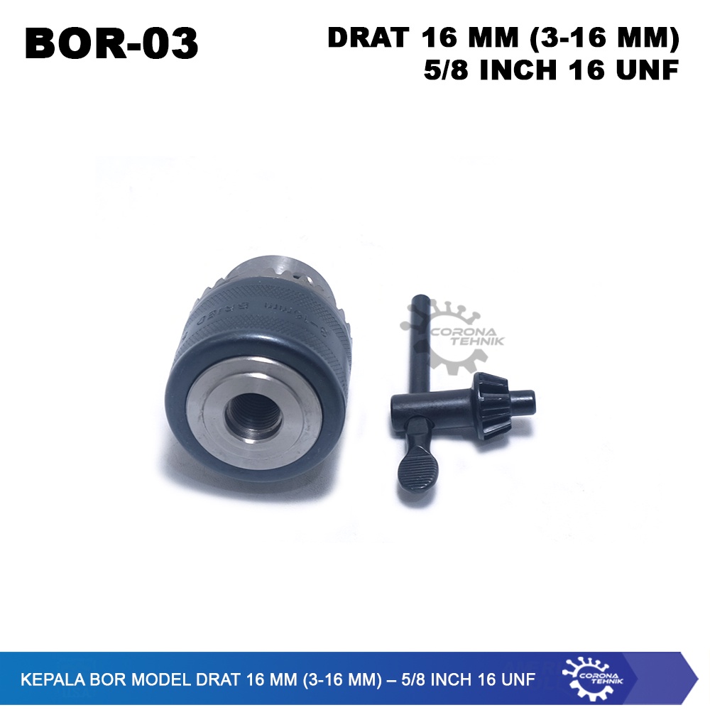 16 UNF - Kepala Bor Model DRAT 16 mm (3-16 mm) – 5/8 Inch