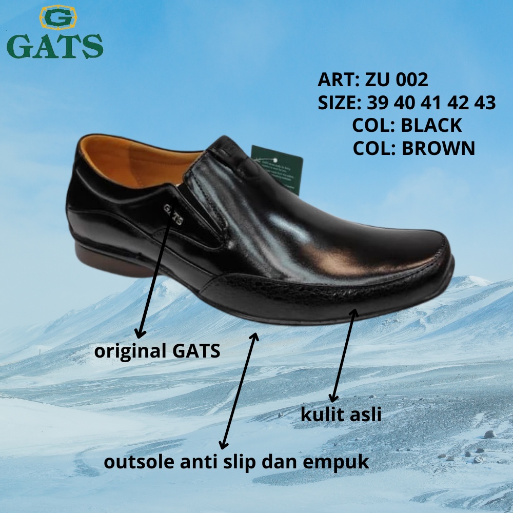 Sepatu pantofel gats zu 002 black.original gats.original by gats
