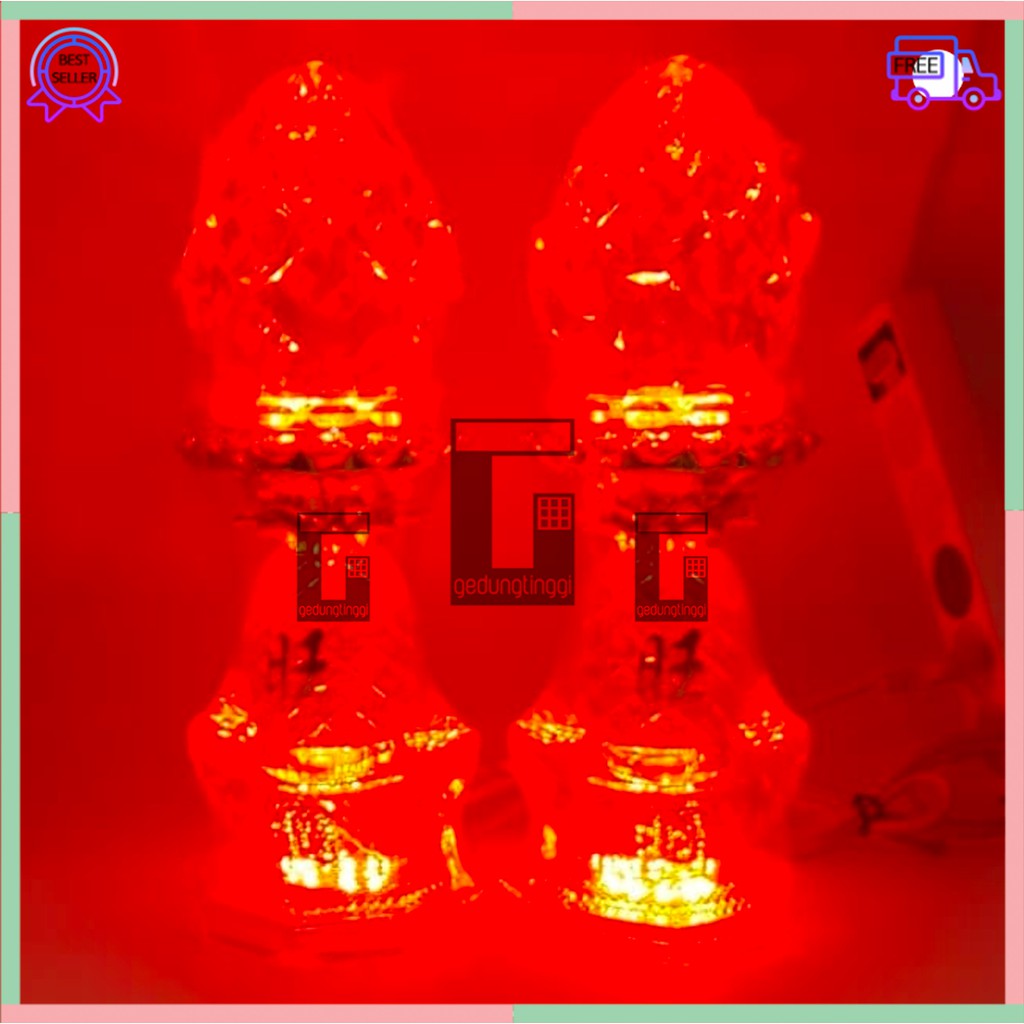 Bola Lampu Lilin Bohlam Led Cabe Lombok Merah Meja Altar Pelengkapan Sembahyang Sembayang Doa Baterai Batre Batrai Batrei Hemat Tenaga Energi Listrik Elektrik Electric Cas Chas USB Charge Charger Power Bank Puja Suci Buddha Budha 1 Set Pasang 2pcs Import