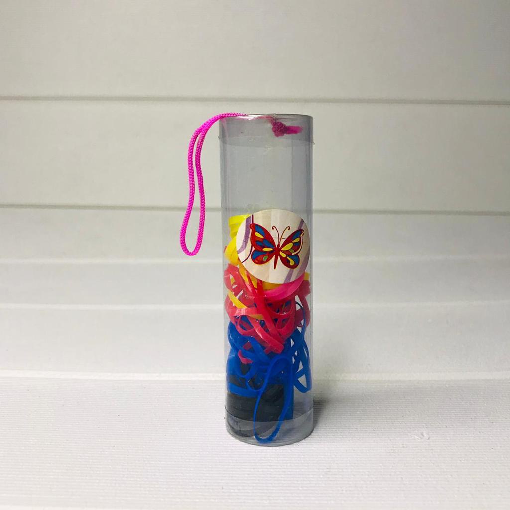 ⭐Gogoland⭐ R129 LOT IKAT RAMBUT POLOS GELANG KUNCIRAN IKET HEAD-BAND BAHAN KARET WARNA WARNI MURAH-KOTAK 60PCS B