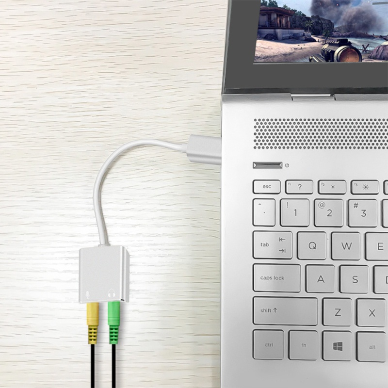 Btsg Adapter Audio Eksternal USB Tipe c Untuk Windows Mac Linux