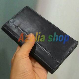 Dompet kulit asli sapi pull up premium kartu panjang lipat 