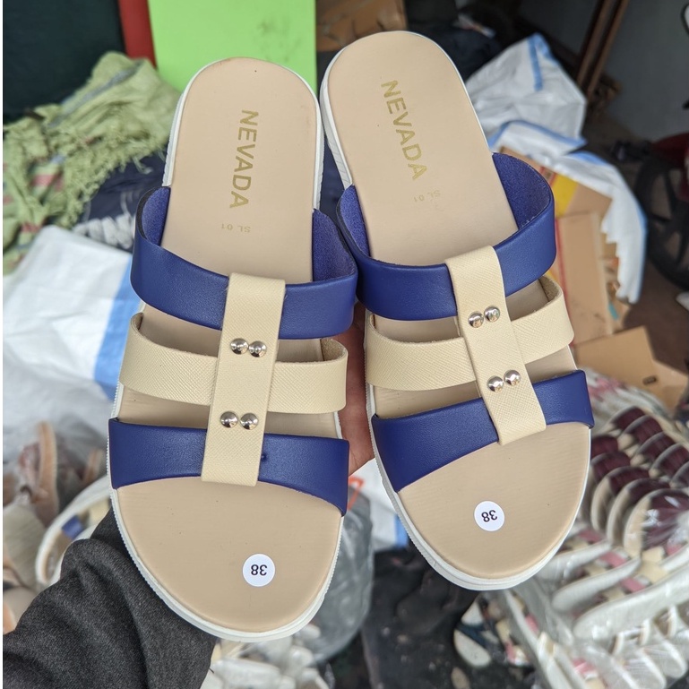 sandal flat wanita sendal wanita slop ringan sandal cewek NV SL1