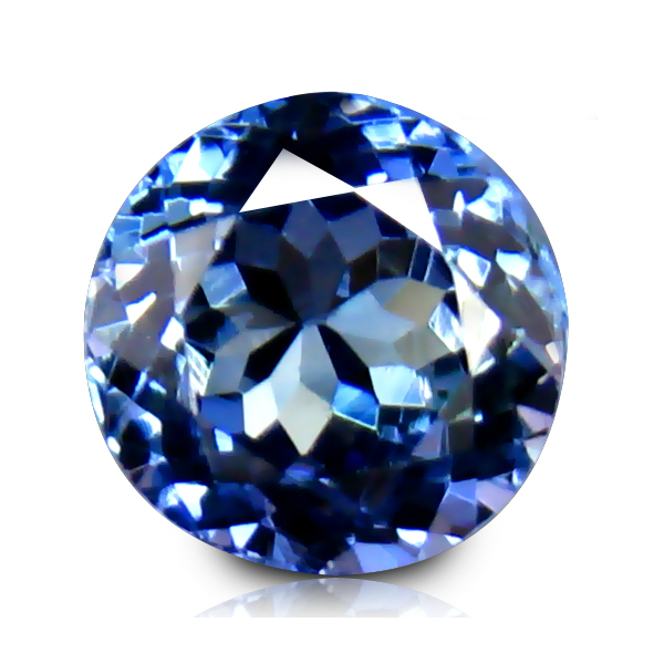 Certified Round 1.69ct 6.9X6.8mm Natural Bluish Violet TANZANITE Tanzania TZ133