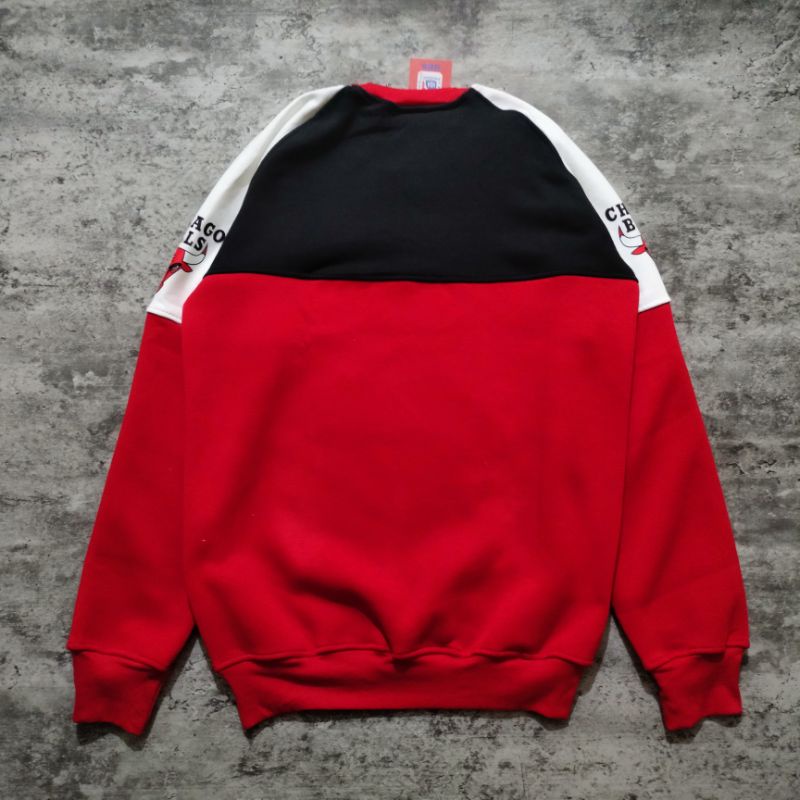 READY!!!!SWEATER CREWNECK CHICAGO BULLS RED FULLTAG&amp;LEBEL PREMIUM