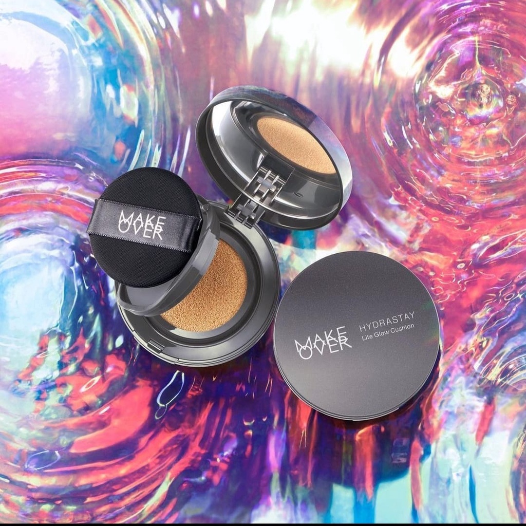 `ღ´ PHINKL `ღ´ 🅼🅰🅺🅴 🅾🆅🅴🆁 Make over Lite glow cushion alas bedak hasil natural tahan lama