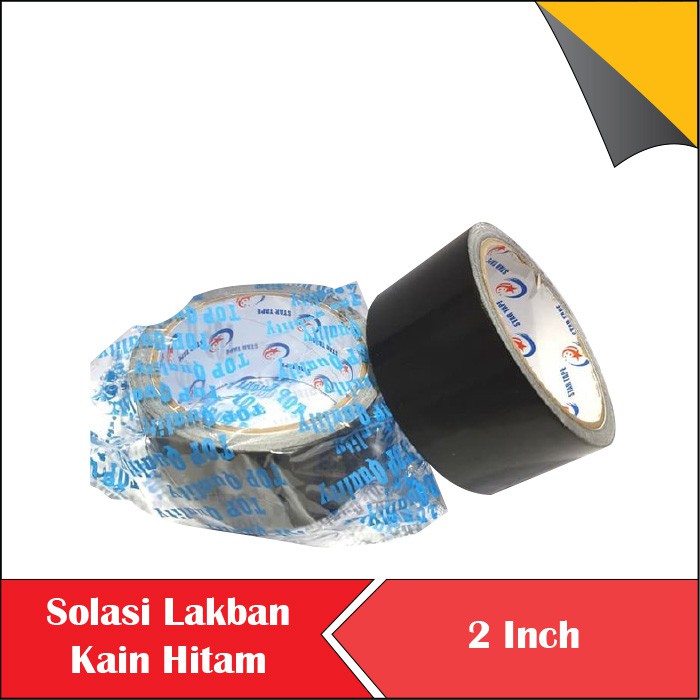 

Solasi Lakban kain hitam merk STAR 2 per roll