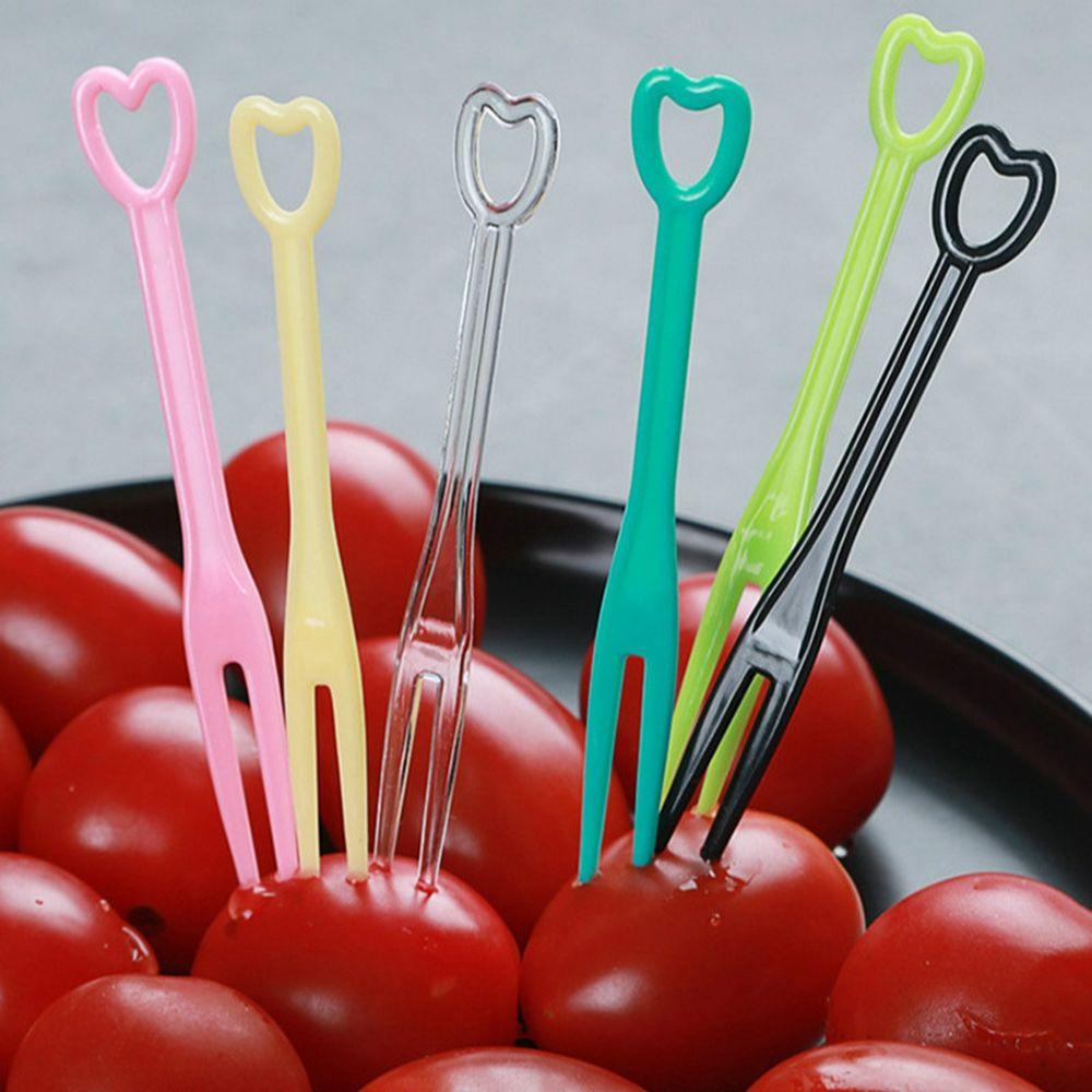 [Elegan] Garpu Buah Mini Pesta Festival Makan Dekorasi Rumah Kue Dessert Fruit Pick Tableware