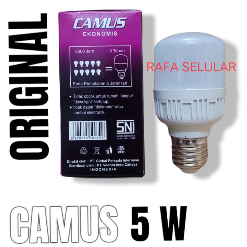 Lampu LED 5W Camus Putih Terang Kapsul Bergaransi