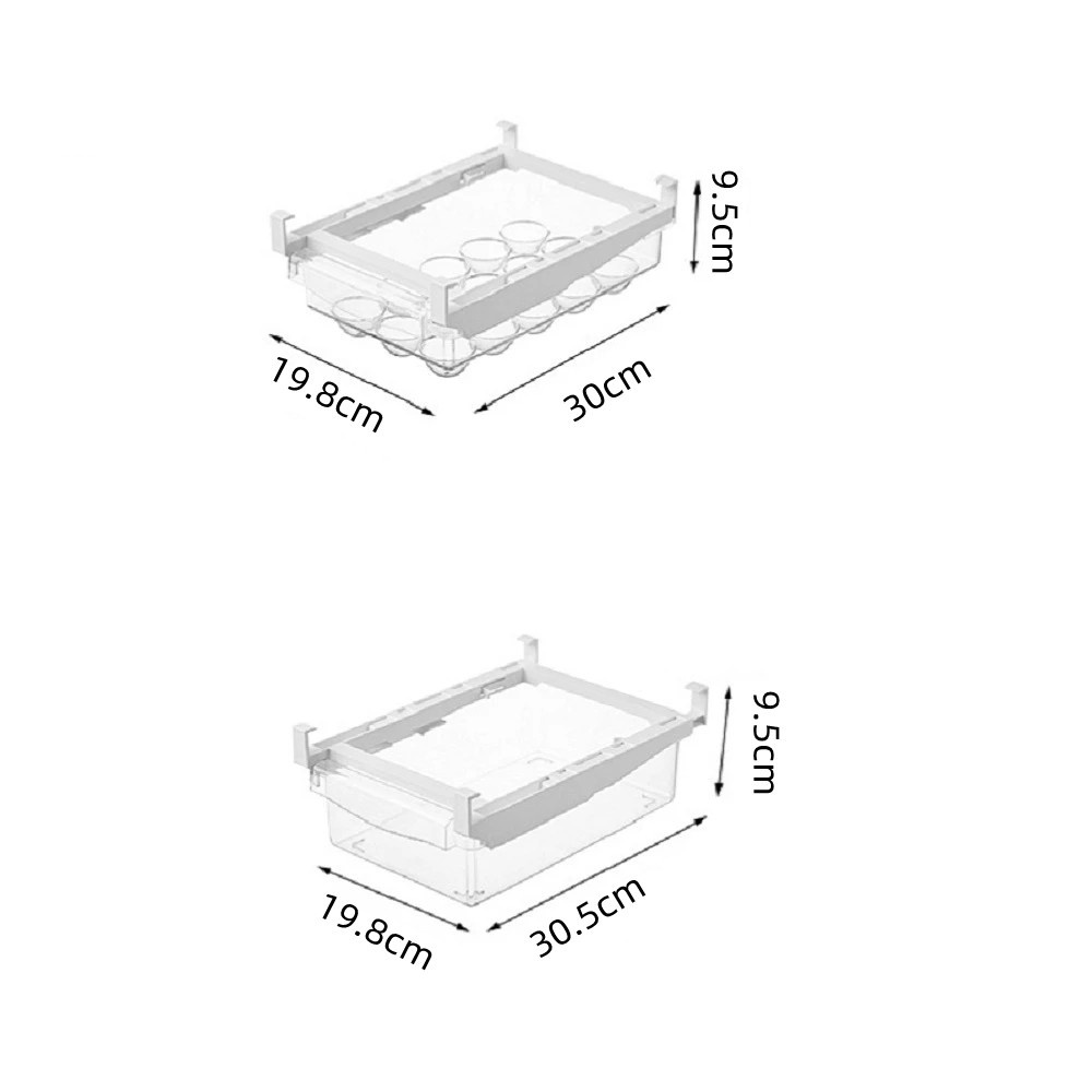 Kotak Laci Penyimpanan Makanan Buah Telur Model Transparan Untuk Kulkas Dapur
