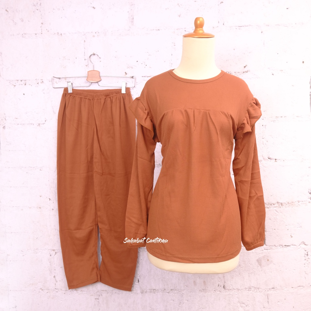 Setelan Bahan Rajut Uniqlo Lengan Sabrina Original By Aquila