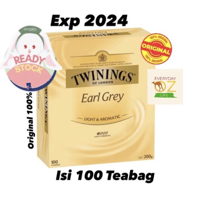 

[ COD ] Twinings Earl Grey Tea 100 pcs CUCI GUDANG Kode 1063
