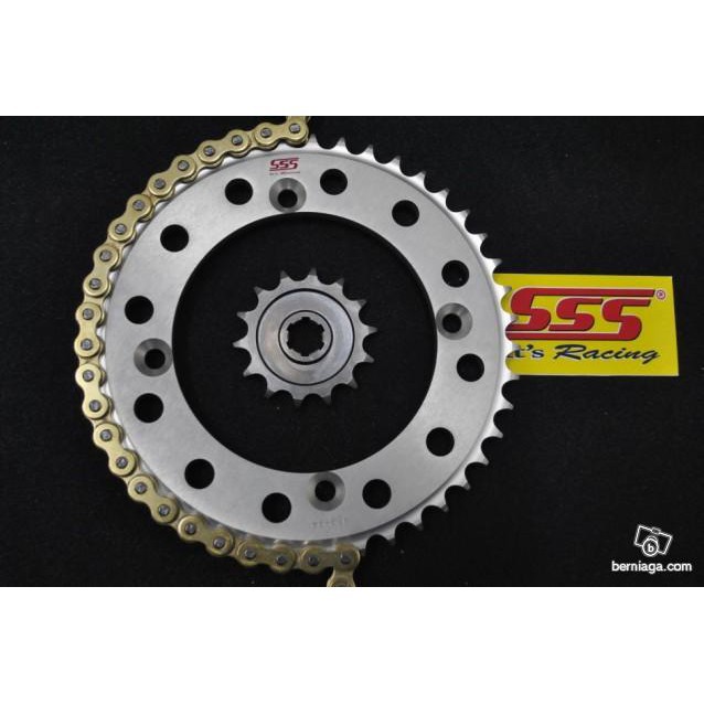 GEAR GIR SET SSS VIXION DAN NEW VIXION RANTAI OSAKI TIPIS 415 - RANTAI & GIR - SPAREPART MOTOR