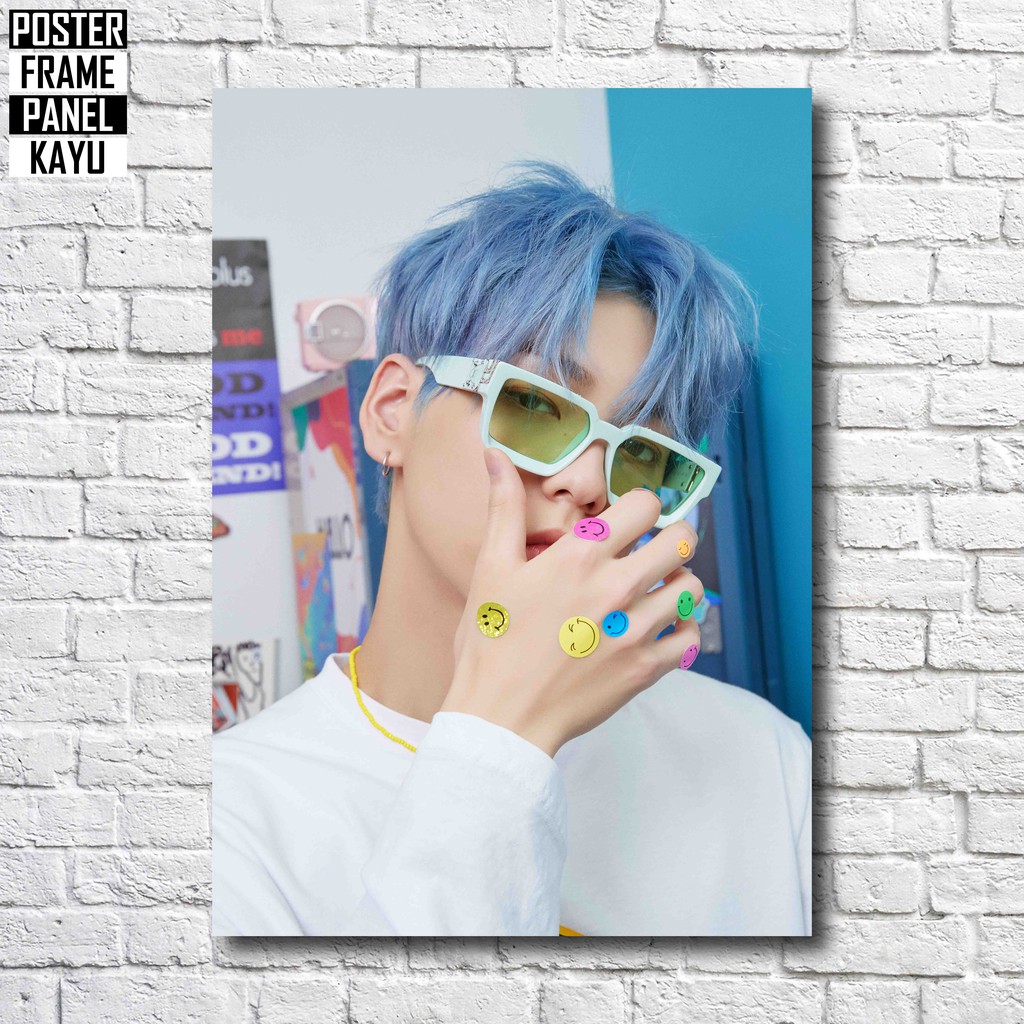 Poster TXT Soobin Blue Hour Concept Photo R Frame Kayu Solid A4 SBN009