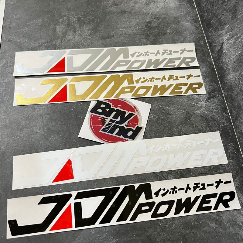 STICKER JDM POWER STICKER MOBIL STICKER MOTOR CUTTING