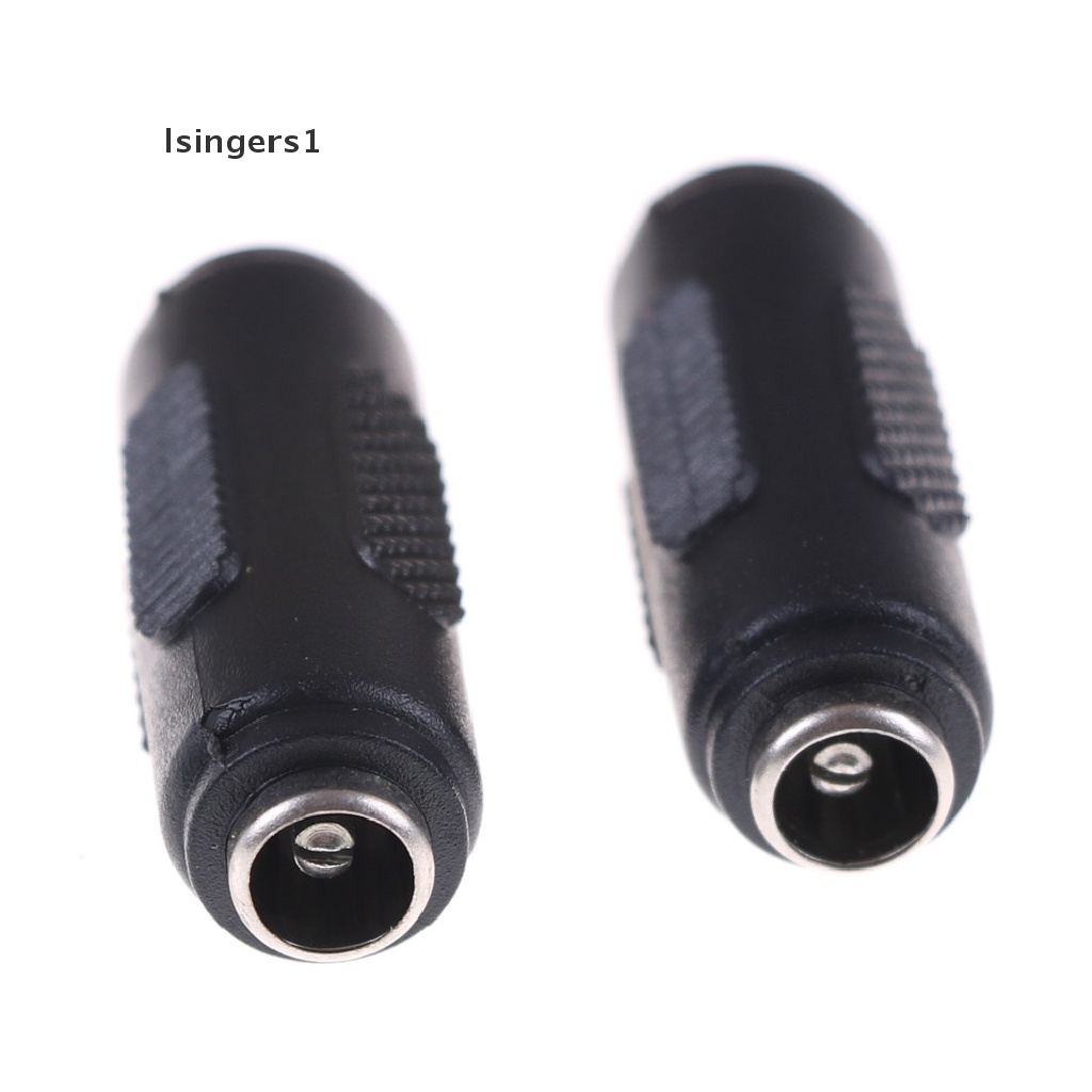 (lsingers1) 1pc Adapter Konektor Power Socket Audio 2.1mm x 5.5mm Female Ke Female DC